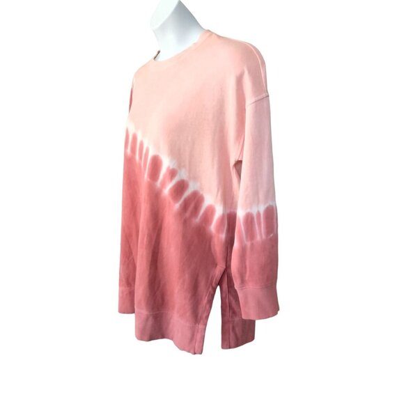 Old Navy Size Medium Sweatshirt Tie-Dye Long Sleeve In Pink & White - Picture 3 of 7